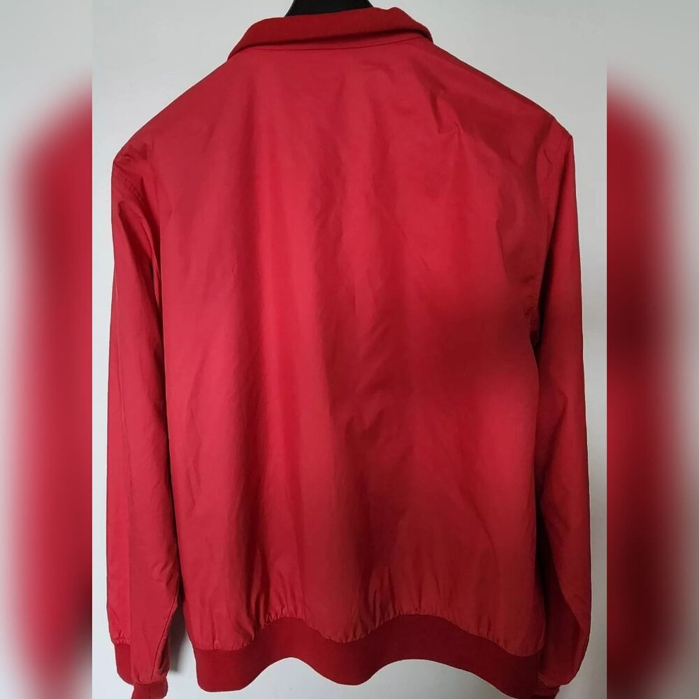 Peter Millar Men's Red Windbreaker Golf Jacket Full-Zip Long Sleeve Size XL - Picture 2 of 3